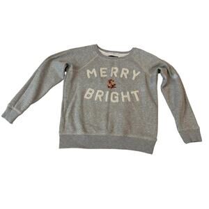 American Eagle Womens Small Merry & Bright Christmas Sequin Sweatshirt